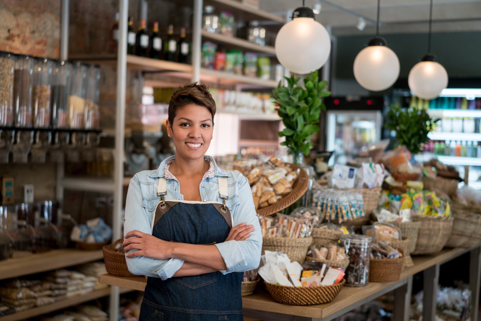 Female store business owner